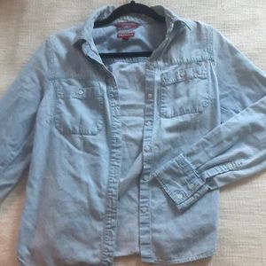Jean button down tee shirt